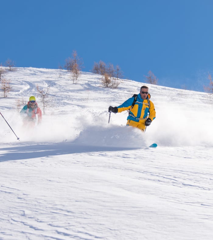 Opdagelse af off-piste skiløb – flugt
