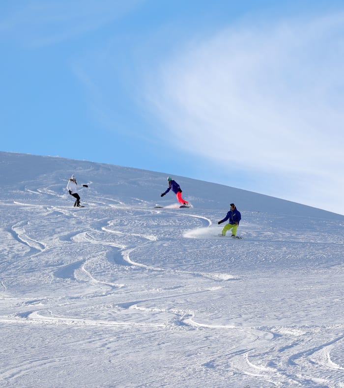 Découverte du snowboard hors-piste