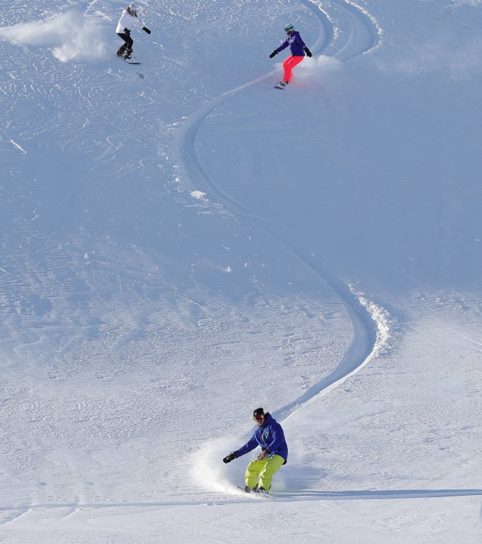 Découverte du snowboard hors-piste