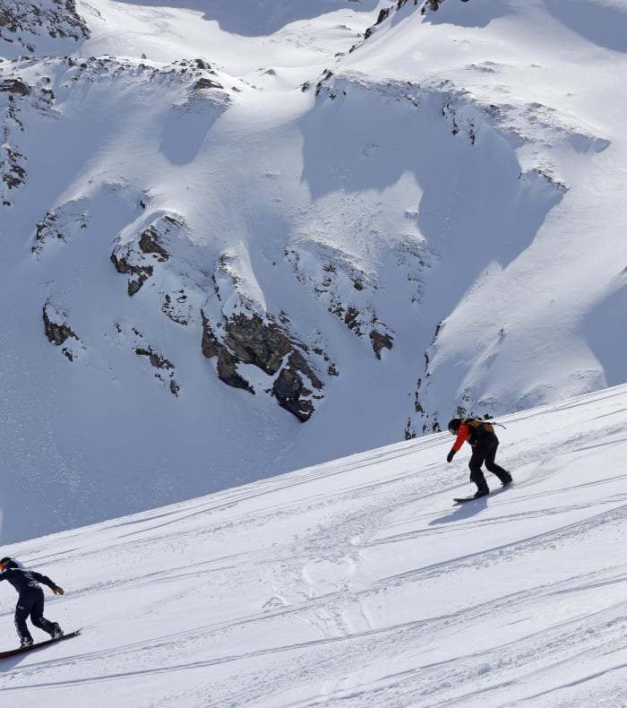 Découverte du snowboard hors-piste