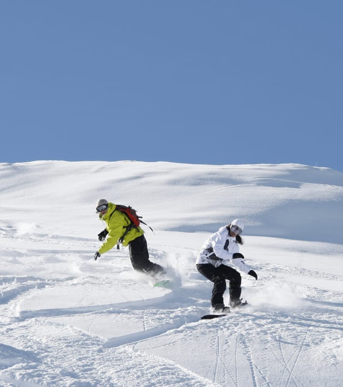 Opdagelse af off-piste snowboarding