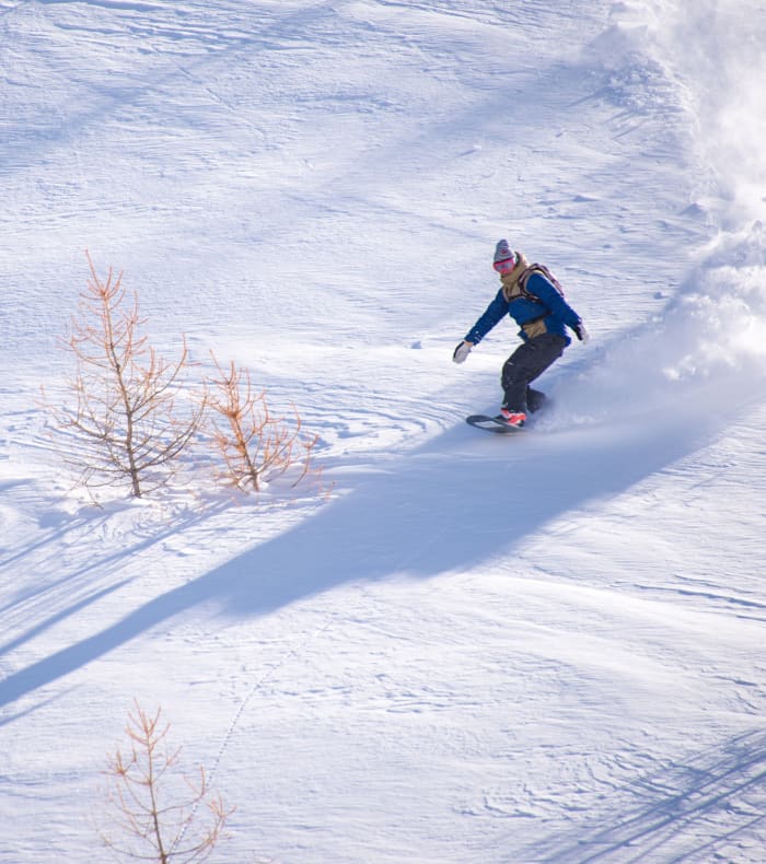 Opdagelse af off-piste Snowboard