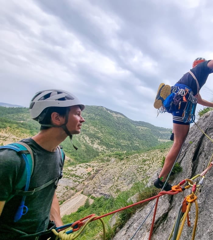 Escalade initiation grandes voies