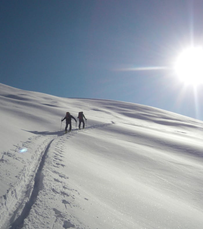 Initiation au ski de randonnée dans les montagnes du Queyras