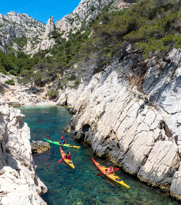 Havkajak og vandreture: calanque Terre et Mer på 5 dage happy Summer