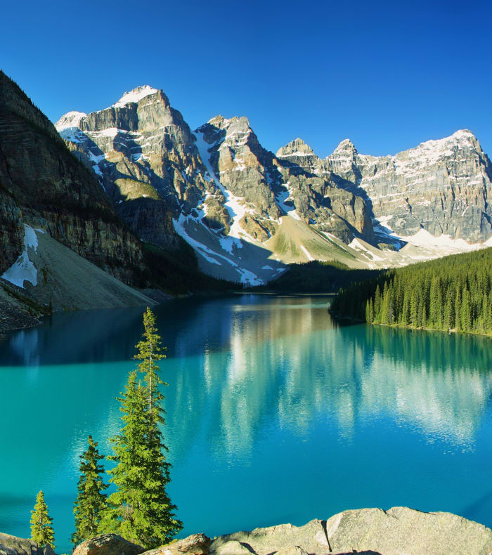 Søer og gletsjere i Rocky Mountains