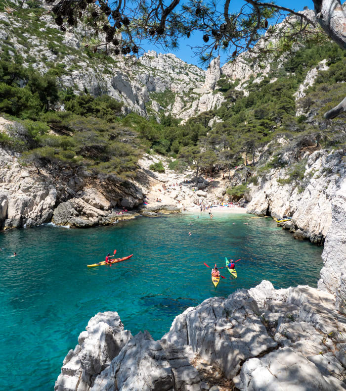 Micro aventure kayak dans les calanques