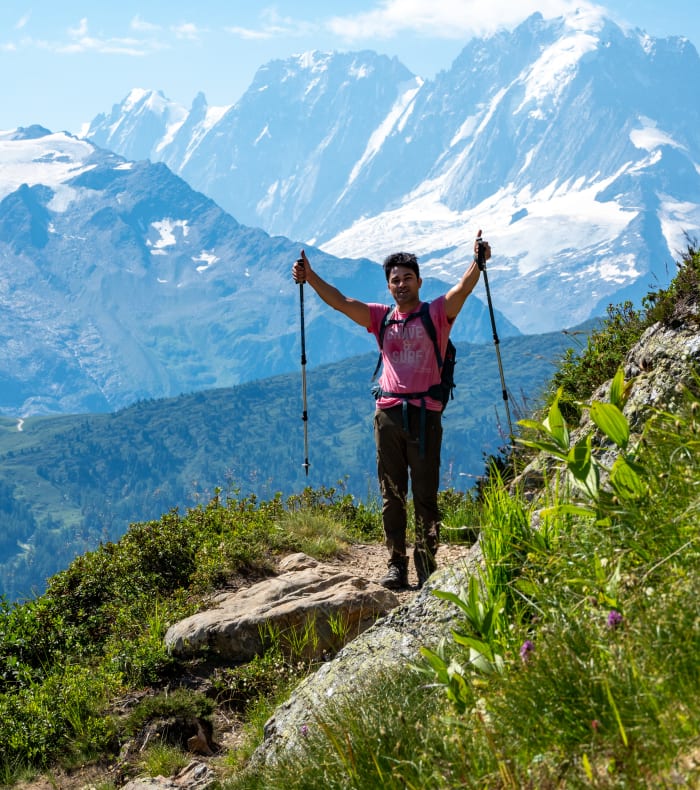 Panorama over Mont Blanc-gletsjerne