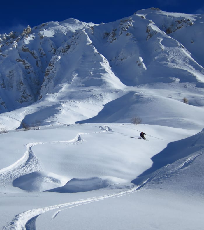 Ski hors-piste expert pentes raides
