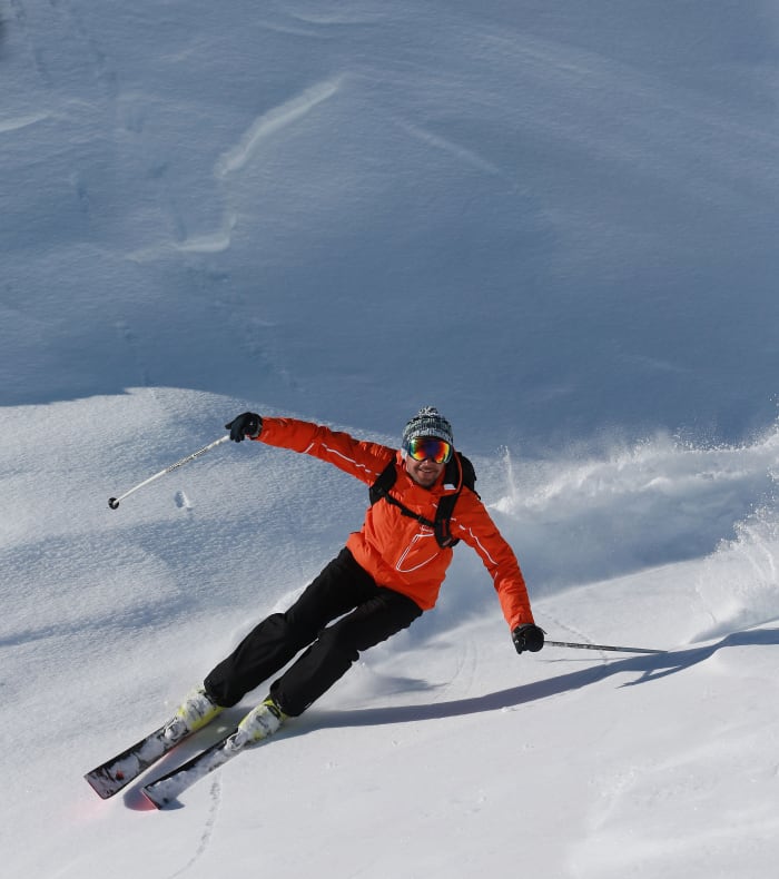 Ski hors-piste expert pentes raides