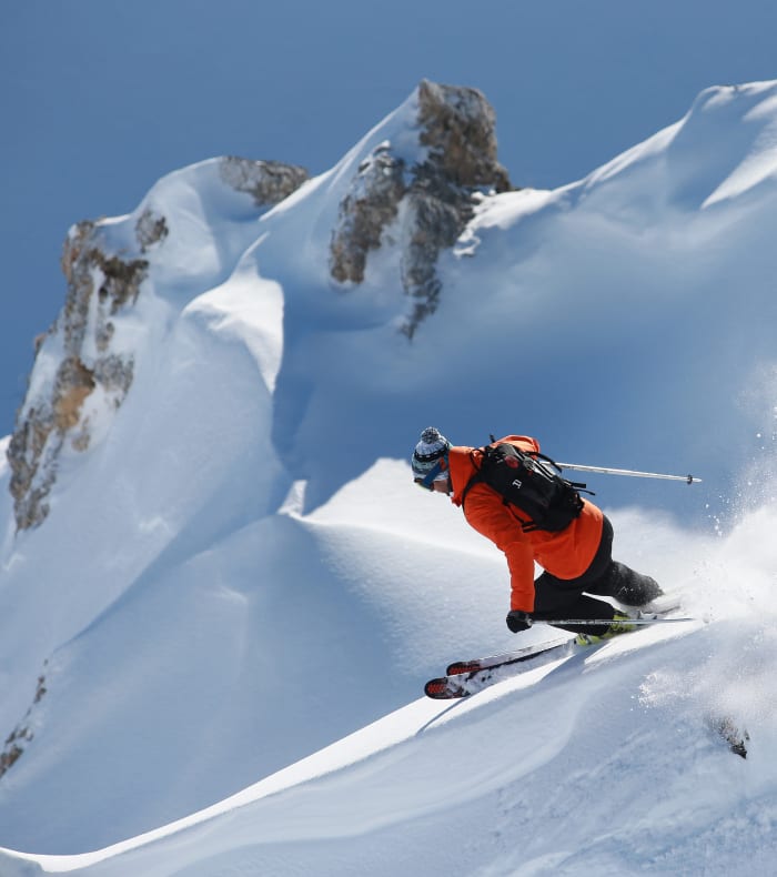 Ski hors-piste expert pentes raides