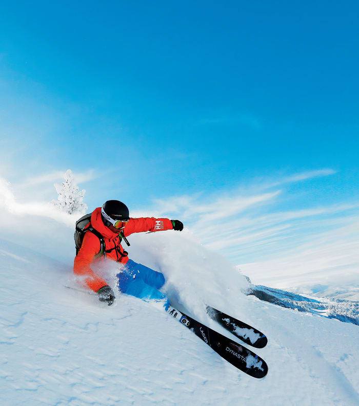 Ekspert offpist ski stejle pister