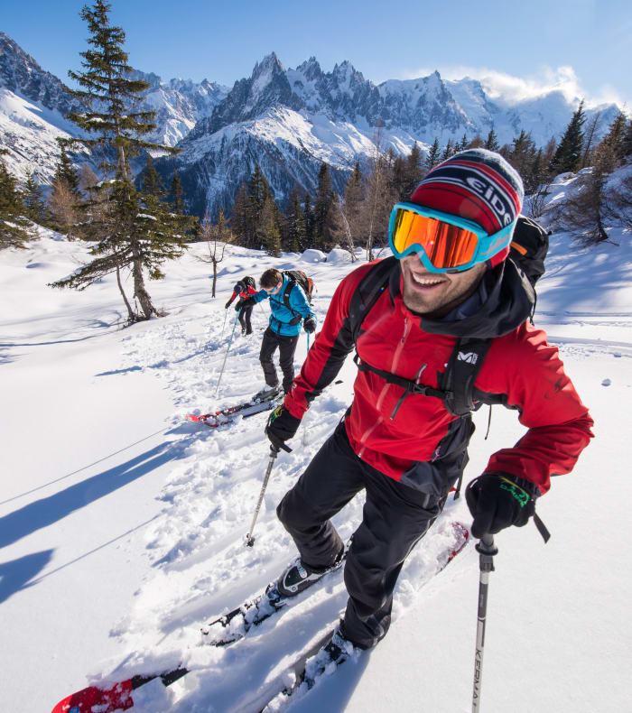 Ski hors-piste Grand Montets sauvage