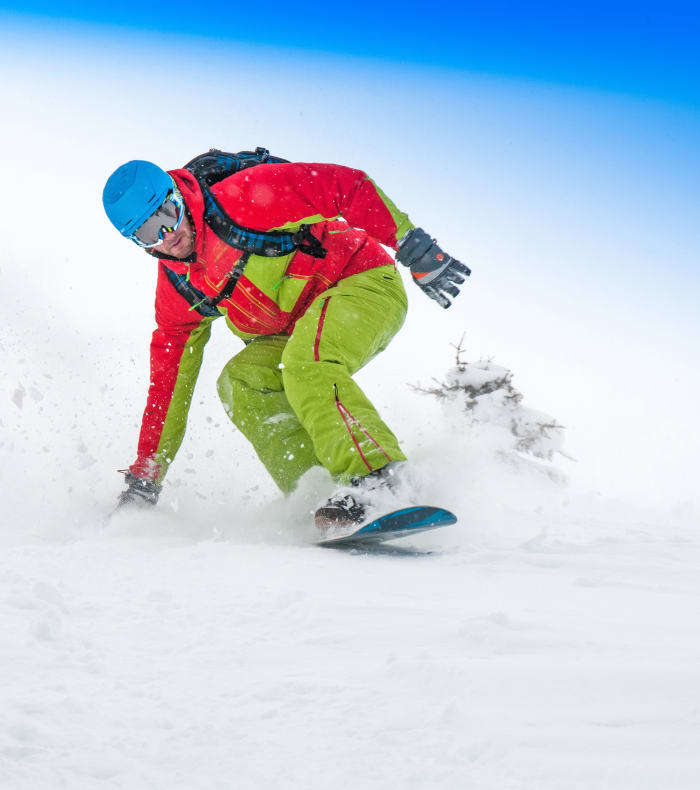 Snowboard hors-piste expert