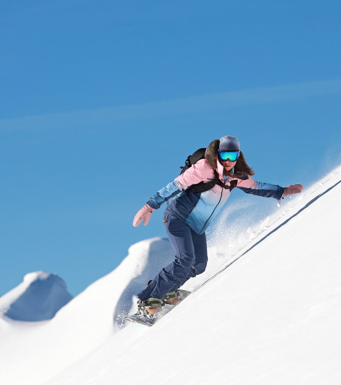 Ekspert off-piste snowboard