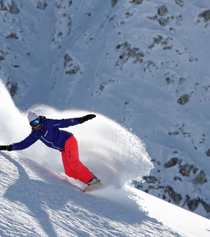 Snowboard hors-piste expert Vallée Blanche