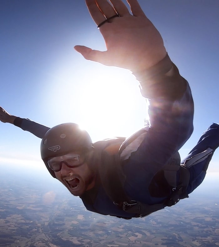 Begynderkursus med assisteret faldskærmsudspring (PAC)